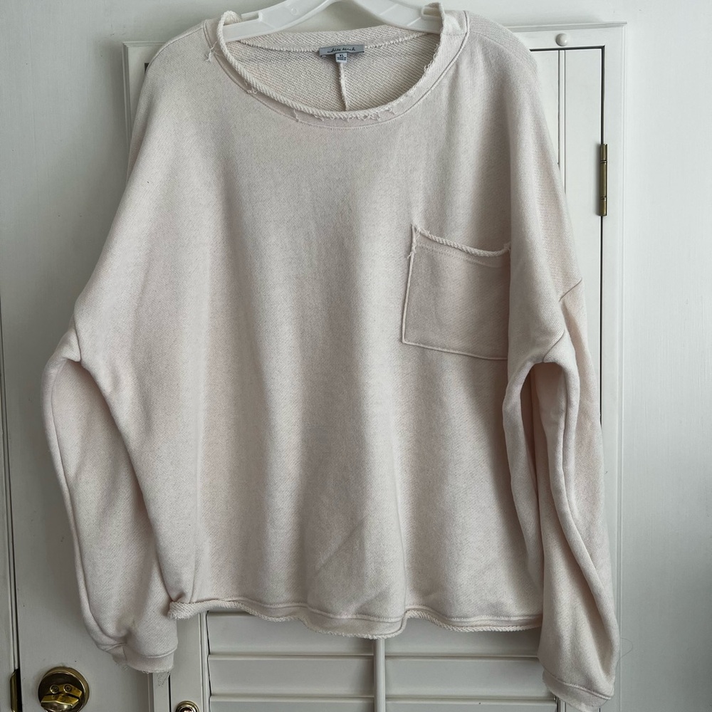 White Birch Soft Cream Top with Pocket